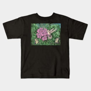 Pen and ink Hummingbird Kids T-Shirt